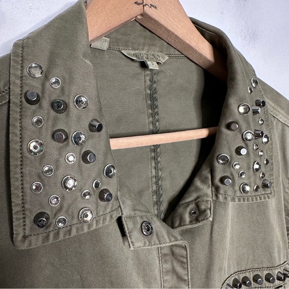 GUESS Studded Military Shirt Jacket Size Small - Picture 4 of 10